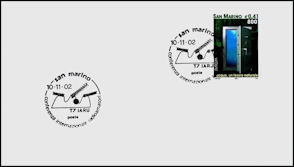 SAN MARINO - Sobre con matasellos especial Conf Reg I-IARU - 10 Noviembre 2002